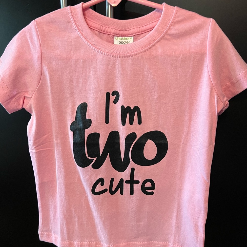 Im two cute toddler pink t shirt